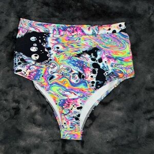 Iheartraves Acid Trip Hogh Waisted Bottoms